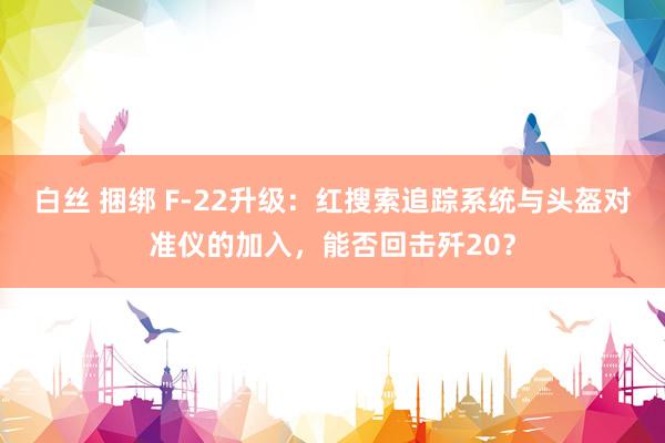 白丝 捆绑 F-22升级：红搜索追踪系统与头盔对准仪的加入，能否回击歼20？