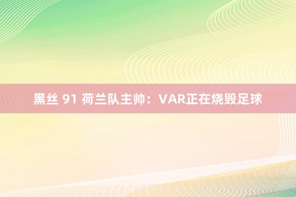 黑丝 91 荷兰队主帅：VAR正在烧毁足球