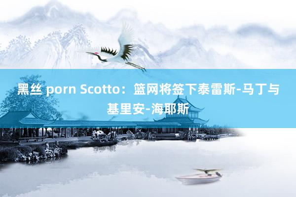 黑丝 porn Scotto：篮网将签下泰雷斯-马丁与基里安-海耶斯