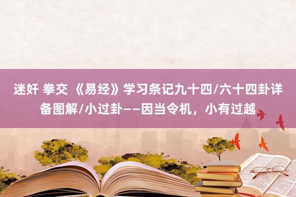 迷奸 拳交 《易经》学习条记九十四/六十四卦详备图解/小过卦——因当令机，小有过越