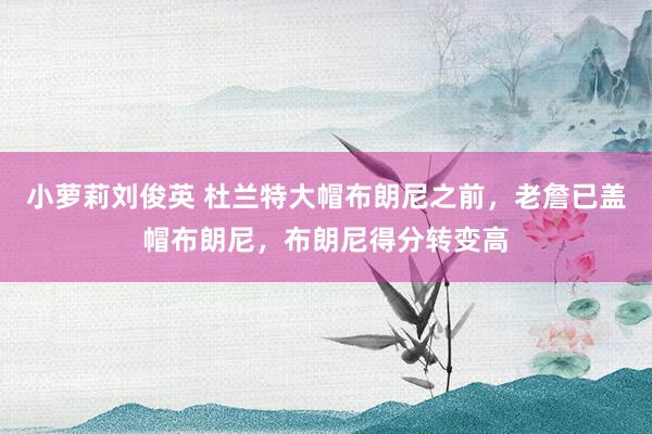 小萝莉刘俊英 杜兰特大帽布朗尼之前，老詹已盖帽布朗尼，布朗尼得分转变高