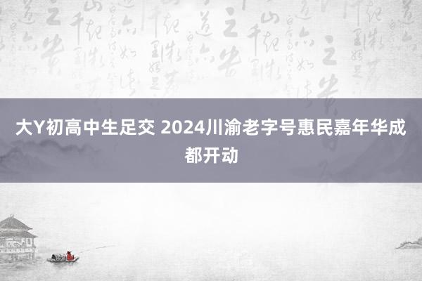 大Y初高中生足交 2024川渝老字号惠民嘉年华成都开动