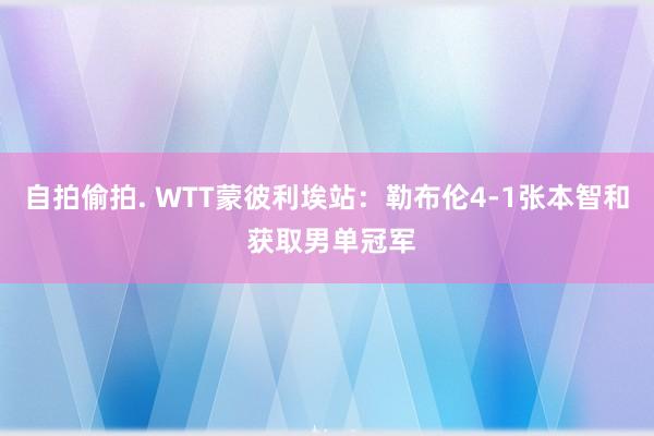 自拍偷拍. WTT蒙彼利埃站：勒布伦4-1张本智和 获取男单冠军