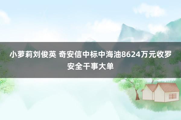 小萝莉刘俊英 奇安信中标中海油8624万元收罗安全干事大单