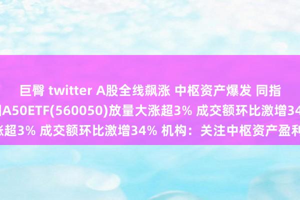 巨臀 twitter A股全线飙涨 中枢资产爆发 同指数边界最大的MSCI中国A50ETF(560050)放量大涨超3% 成交额环比激增34% 机构：关注中枢资产盈利弹性！