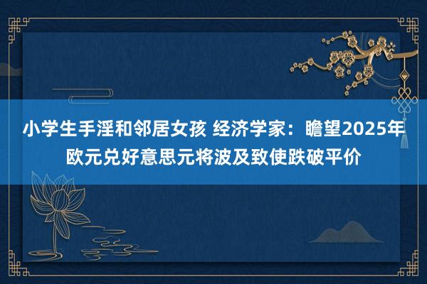 小学生手淫和邻居女孩 经济学家：瞻望2025年欧元兑好意思元将波及致使跌破平价