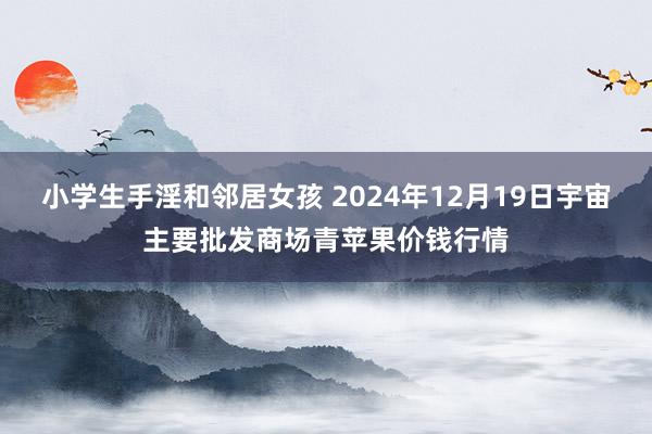 小学生手淫和邻居女孩 2024年12月19日宇宙主要批发商场青苹果价钱行情