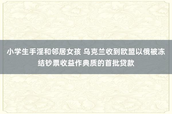 小学生手淫和邻居女孩 乌克兰收到欧盟以俄被冻结钞票收益作典质的首批贷款